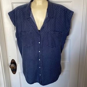 Jack’s Girlfriend washed navy button down shirt XL